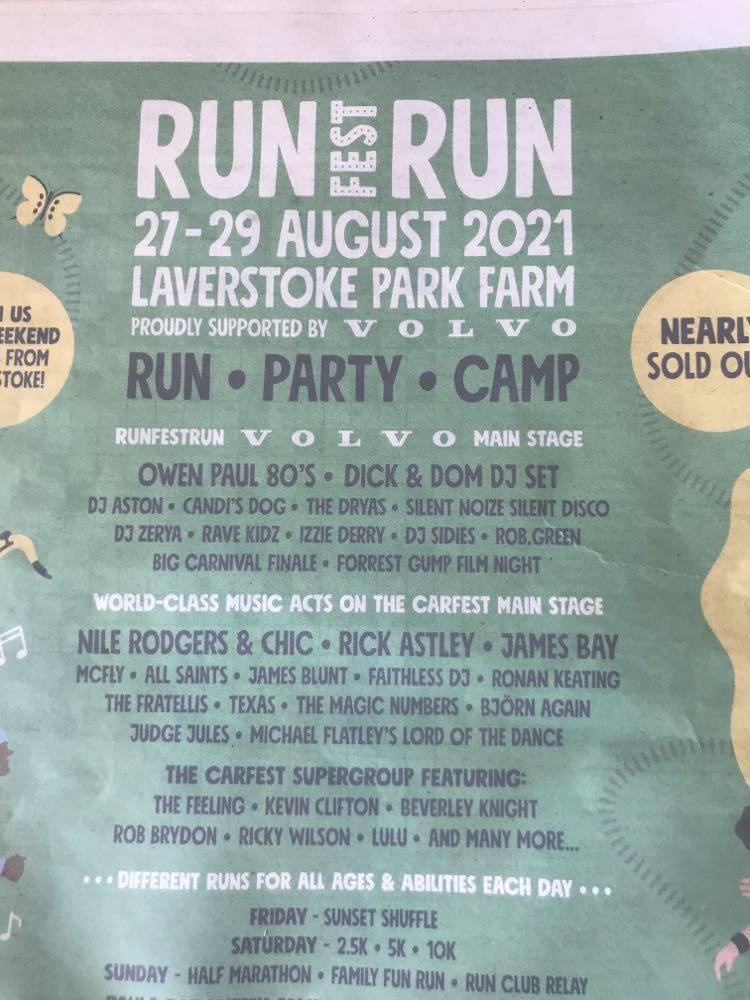 Lovely advert in <a href="/thetimes/">The Times and The Sunday Times</a> for RunFestRun <a href="/runfestrun/">RunFestRun</a> - starts THIS FRIDAY and we're on the MAIN STAGE!!! The Chris Evans Breakfast Show CarFest