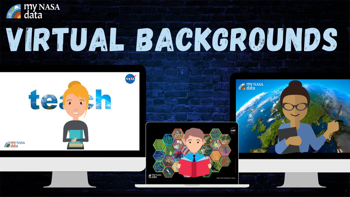 LearnWithNASA's tweet photo. Is virtual learning part of your #BackToSchool plan? Add some space to your online classroom with virtual backgrounds from the My NASA Data team! ๐ช๐ปโ๏ธ
Which design will you choose?
https://t.co/O5k56da5r5 https://t.co/OXVNgmEV1g