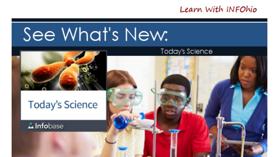 🌱 Access to <a href="/InfobaseInc/">Infobase</a> resources is growing.
🤩 With RemotEDx, we're adding Today's Science to INFOhio.
📅 Join us Aug. 26 to learn more about this collection of over 6,000 high-interest articles and digital content to support science classrooms 9-12. 
infohio.org/campus/webinar…