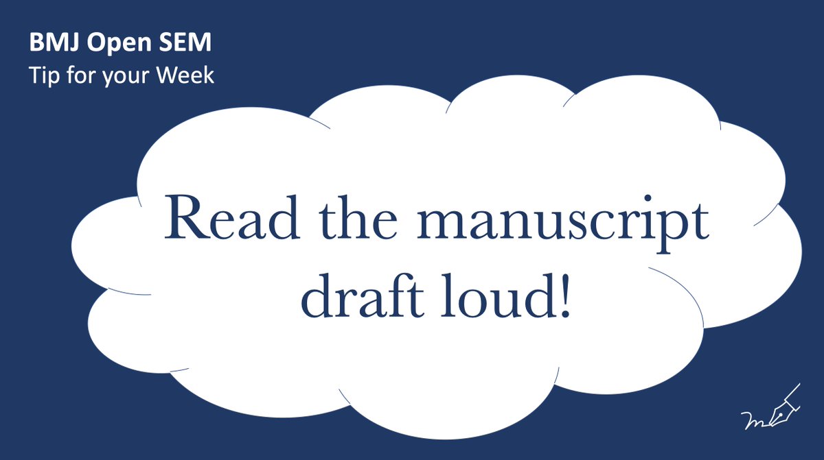 BMJOpenSEM's tweet photo. #TipforYourWeek‼️
It is all about how your #message gets across.
What other #strategies do you use to make sure you are passing a clear and understandable message to readers❓
#WeAreBOSEM #ModayTipDay https://t.co/9KYi4wjcYd