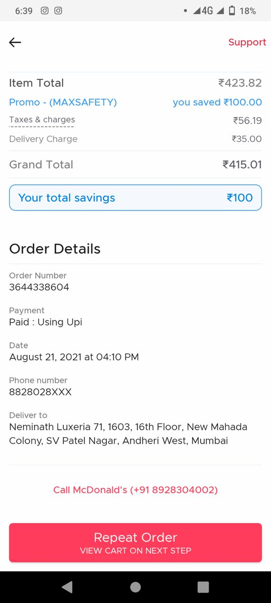 cjkshitiz's tweet photo. @zomato @zomatocare i think you guys are not serious...u dont care for hard earned money of your customers. Is it a joke...its been 3 days!! U tell me wht should i do? https://t.co/n1raMTBene