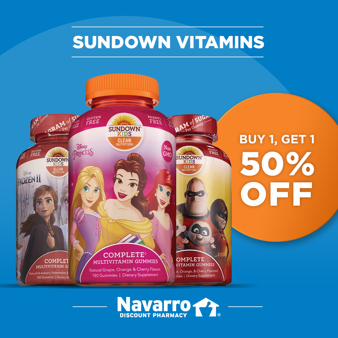 NavarroRx's tweet image. Superheroes and princesses always take their vitamins. 🦸 👸 Enjoy buy one, get one 50% off on the supplements your kids will love. #SundownVitamins #health #supplements #immuneboosters #vitamins #childrensvitamins
