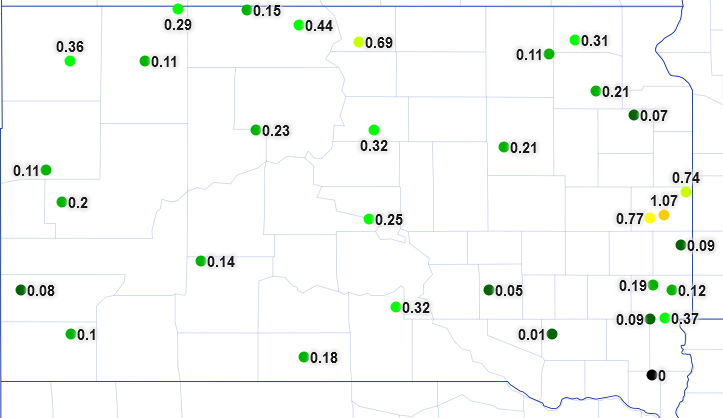 WheatInnovation's tweet photo. Much needed weekend rain is perfect to start thinking about winter wheat planting. Grow resilient winter wheat #GrainYield #FallCover #SoilHealth #NoTill @wheatsd @SDSUExtCrops @SDSUExtension @SDSHCoalition https://t.co/zYYyGgCdGF