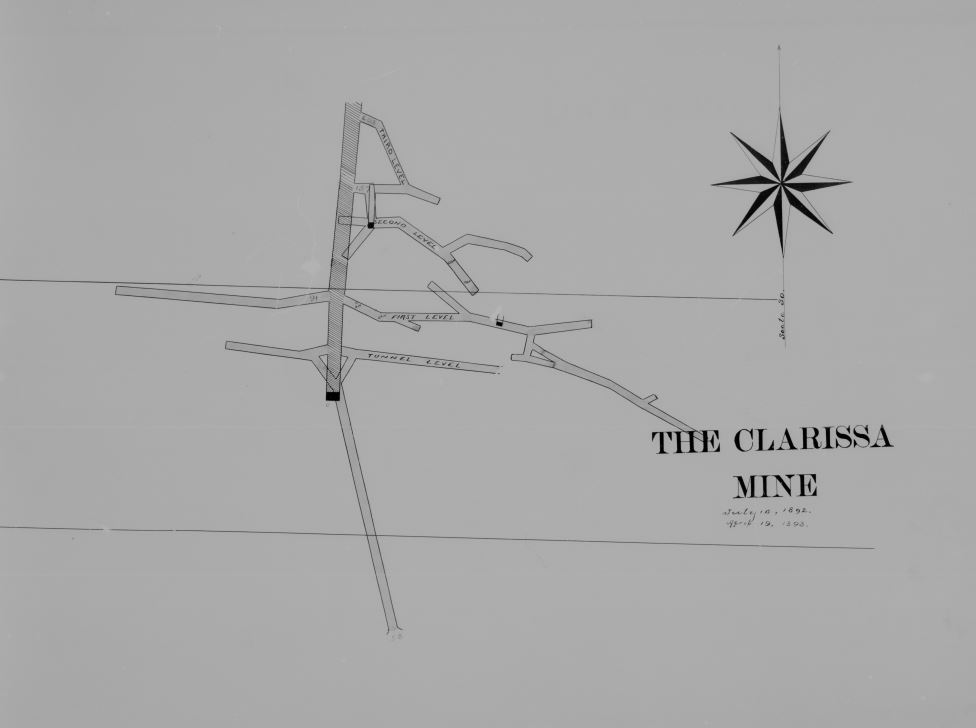 minemaps's tweet photo. Here's a nice #NorthArrow on the Clarissa #Gold and #Silver Mine from Clear Creek County, #Colorado. From 1893. #History #HistoricMap βοΈ Doc# 404554. Find out more about it in our database: https://t.co/RtdslIbSKf https://t.co/PNuBoEXL0F