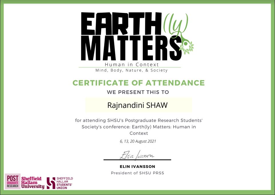 Thank you <a href="/shsuprss_conf/">Earth(ly) Matters 2021</a> for Earth(ly) Matters 2021! Had a good time reading and learning.