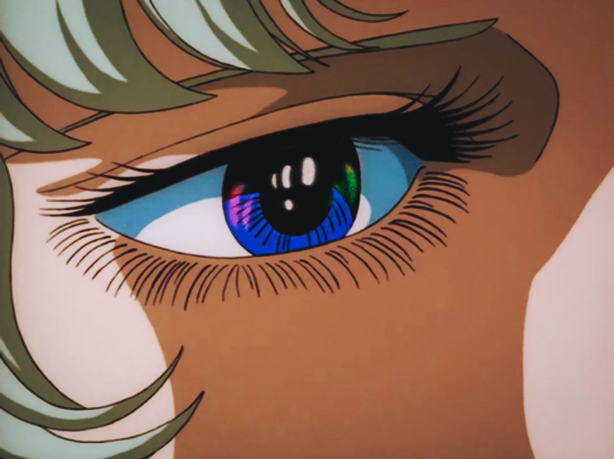 90's anime eyes aesthetic.