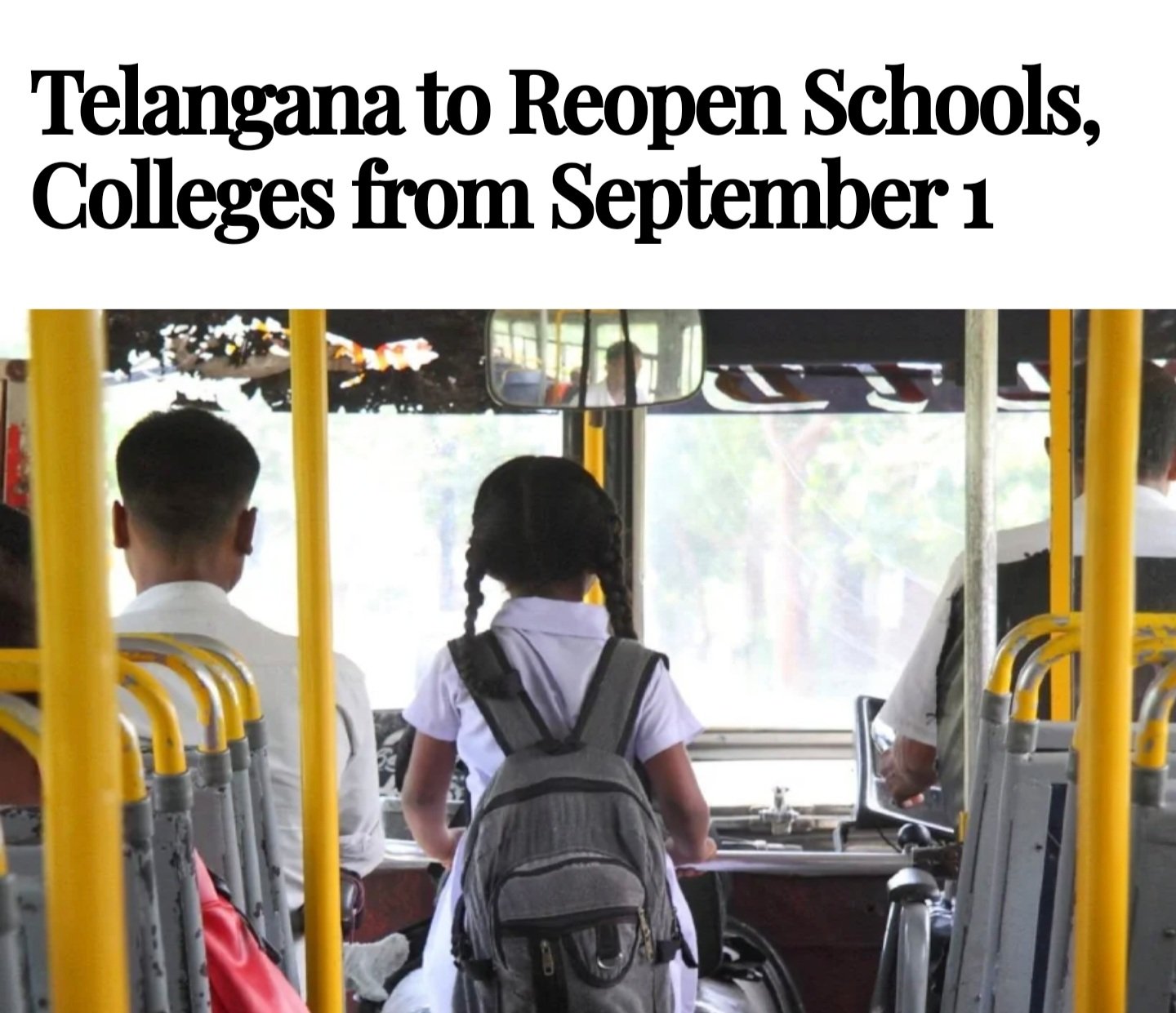 Telangana news, Schools reopen