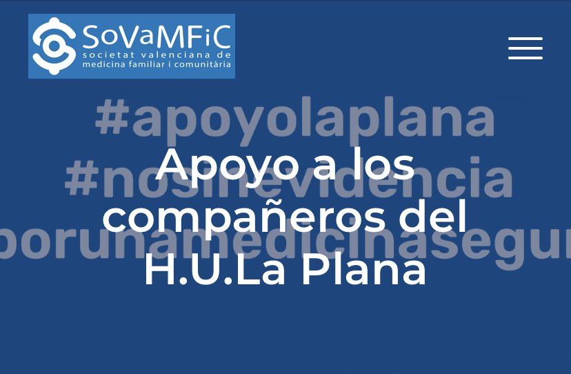 SoVaMFiC's tweet photo. ✔️Comunicado #SoVaMFiC de apoyo compañeros @GVAlaplana
✔️Concentración presencial 24/08 a 12 h centros salud y hospitales C. Valenciana 
✔️ Concentración virtual en #Twitter a la misma hora etiquetando #apoyolaplana #porunamedicinasegura #nosinevidencia

👁‍🗨https://t.co/tXdg1S9EdM https://t.co/fPHIWtFUTU