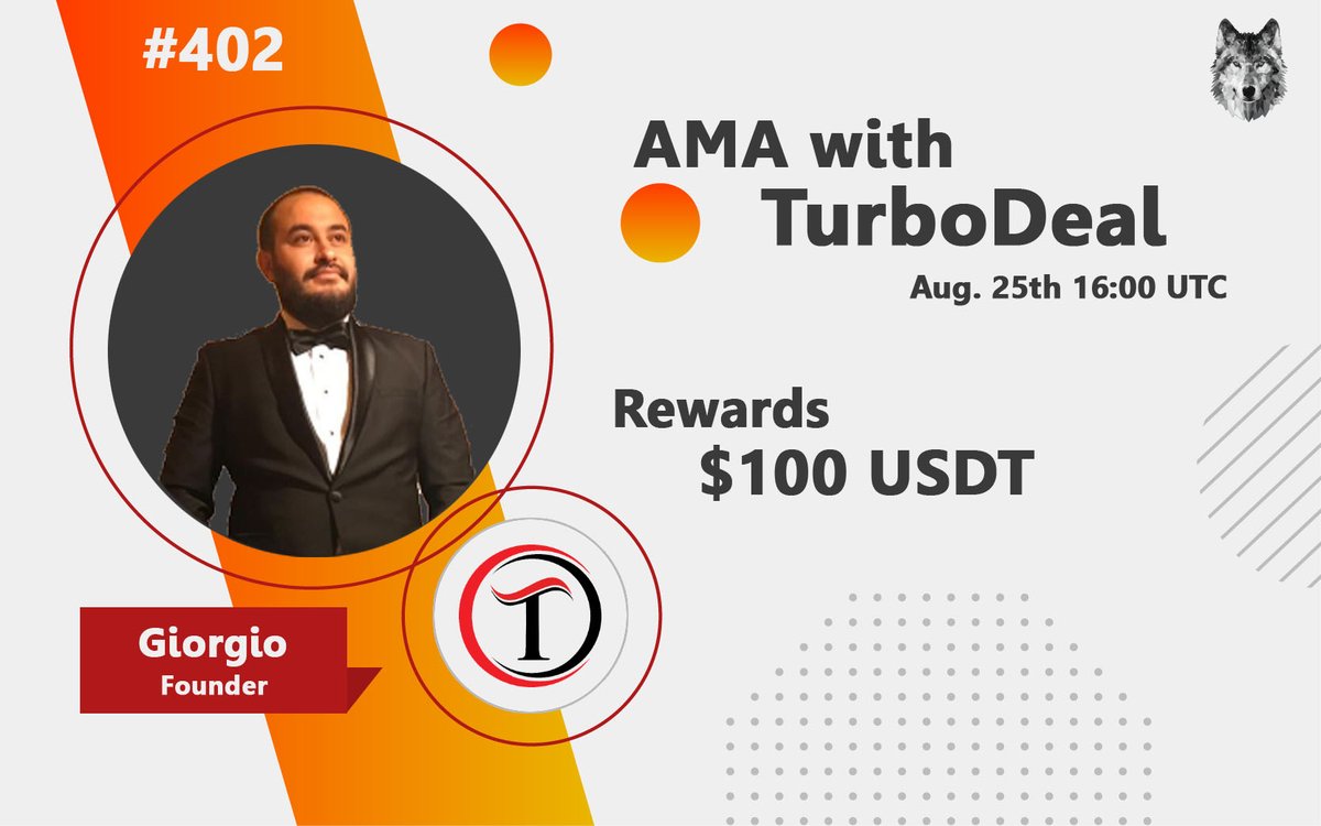 CryptoTitans1's tweet photo. 🤍AMA Series With #TurboDeal
🎁Prize: 100$ USDT
📆Date: August 25th 16:00 UTC
🏨 Venue: https://t.co/UC8QQTICnm
Rules : https://t.co/9d75Yzwuv5
Follow
@CryptoTitans1
&
@turbo_deal
2. Like Retweet & Comment Your Questions (3 Questions Max) Tag 3 friends. https://t.co/sr84lpn8lD