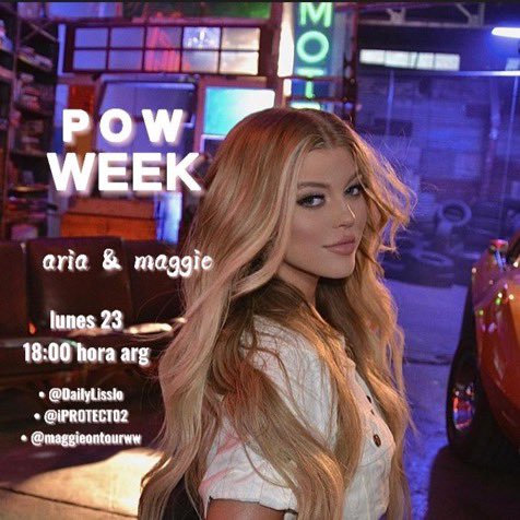 AriaLissloHQ's tweet photo. Hola! nos unimos a la #POWWEEK con el fandom de Maggie Lindemann. nuestro dia sera hoy(lunes 23) a las 18:00 (hora arg) sp organizada por @proyectloren https://t.co/WRIq9vSkD4