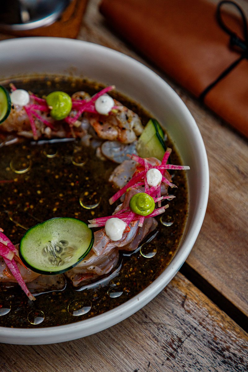 PuntaCorcho's tweet image. Su sabor se irá contigo. ¡Prueba nuestro Ceviche negro de camarón! ⚓️

#PuntaCorcho #PuertoMorelos