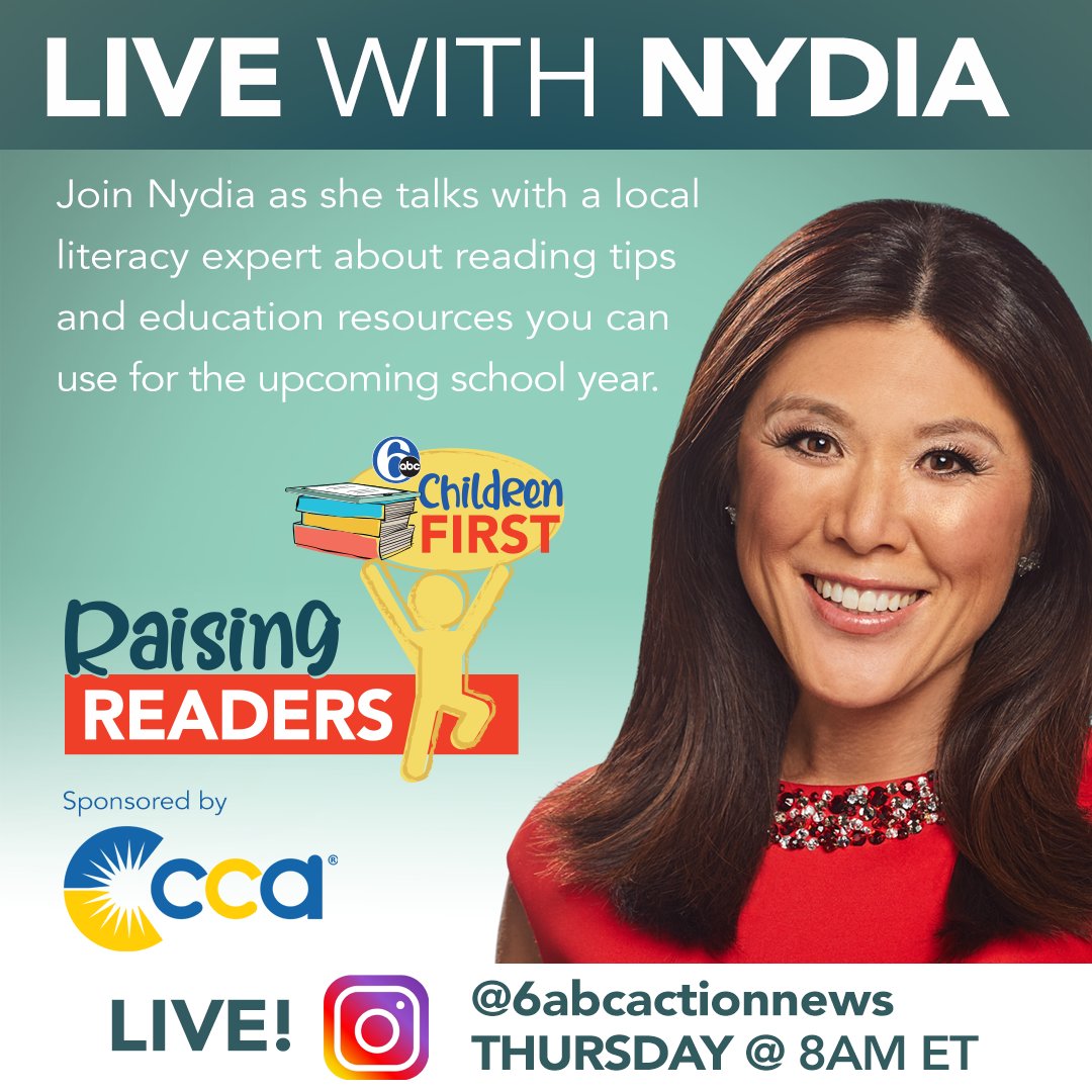 Action News On 6abc On Twitter Join Nydia Han This Thursday September 2nd For The Next Edition Of Raising Readers Nydia Will Speak With A Local Literacy Expert About Reading Tips As Well