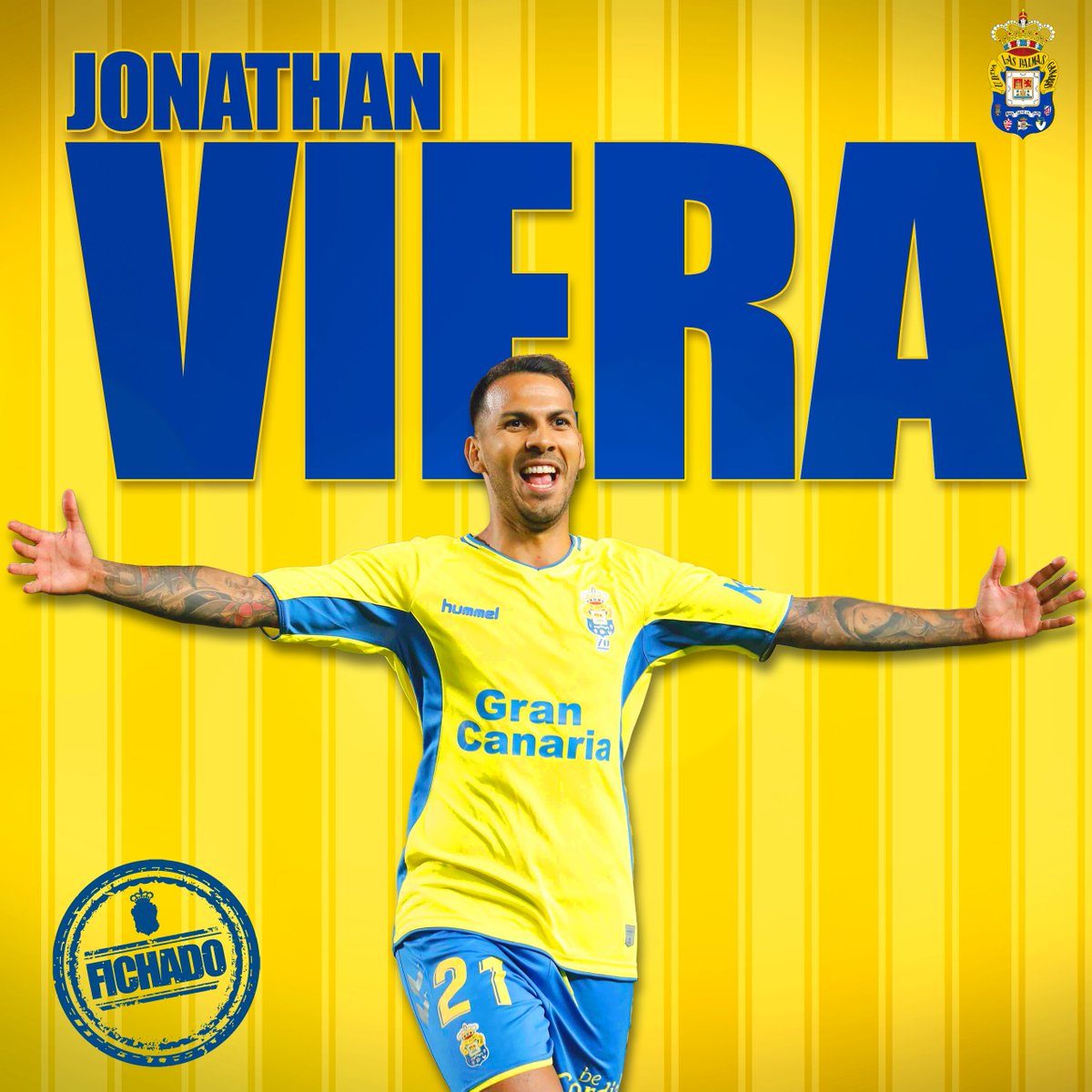 ¡Jonathan Viera 𝘃𝘂𝗲𝗹𝘃𝗲 𝗮 𝗰𝗮𝘀𝗮! 

⚽️ bit.ly/3sGimcb 

#LaUniónHaceLasPalmas 💛💙