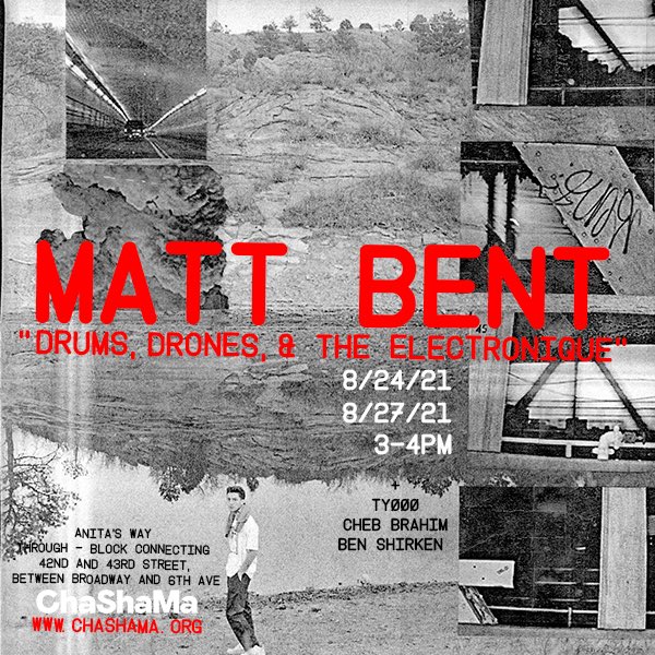 Residency this week with <a href="/chashama/">Chashama</a> - I’ll be joined by @Beshkenxo Abe Nouri + Tyrone Allen 🥁💿🎧🎟

photo by <a href="/avarikki/">Ava Rikki</a> 

#FirstTweet