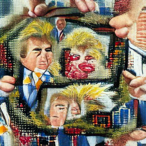 mtthwwmn's tweet photo. my opioid-addled grandmother aggressively sharing her needlepoint of Donald Trump

#aiart #generativeart @images_ai https://t.co/19biM4CDcS