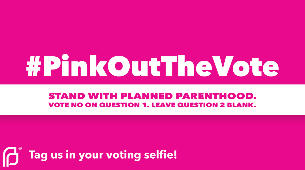 PPActionCA's tweet photo. STARTING TODAY: Planned Parenthood is encouraging people to #PinkOutTheVote in the Republican-led recall attempt.

1. Wear your PP swag.
2. Vote NO on Question 1.
3. Post a pic with #PinkOutTheVote &amp; tag @PPActionCA!

Tag 3 friends to make sure they vote too!
#voteNO #StandWithPP https://t.co/fAkYWQ8ngB
