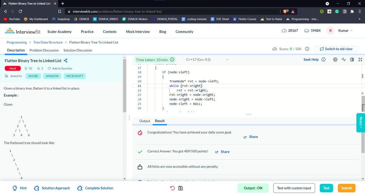 kmritunjay_'s tweet photo. Day 95/100 of #100DaysOfCode
Streak-93/100 of #100days_with_IB
#IB_coding_streak #scalerLearning #scaler100DoC
#codewithscaler
@scaler_official

@interview_bit https://t.co/8Yww4Gc4cW