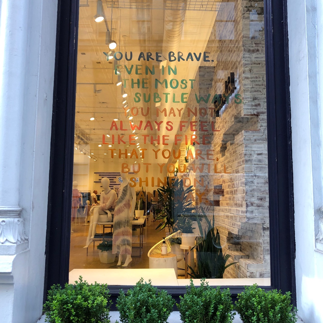 fusionimaging's tweet image. Optically clear material printed to look like the lettering was hand-painted is such a clever way to give a store front a unique look. #fusionimaging #retailgraphics #largeformatgraphics