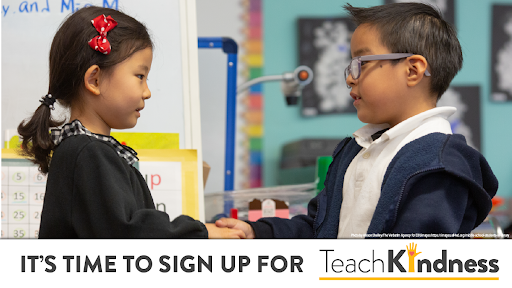 Students need social-emotional learning more than ever. Sign up for our *free* program for K-8 schools featuring fun and engaging activities designed to allow kids to practice empathy and kindness. Register: weteachkindness.org