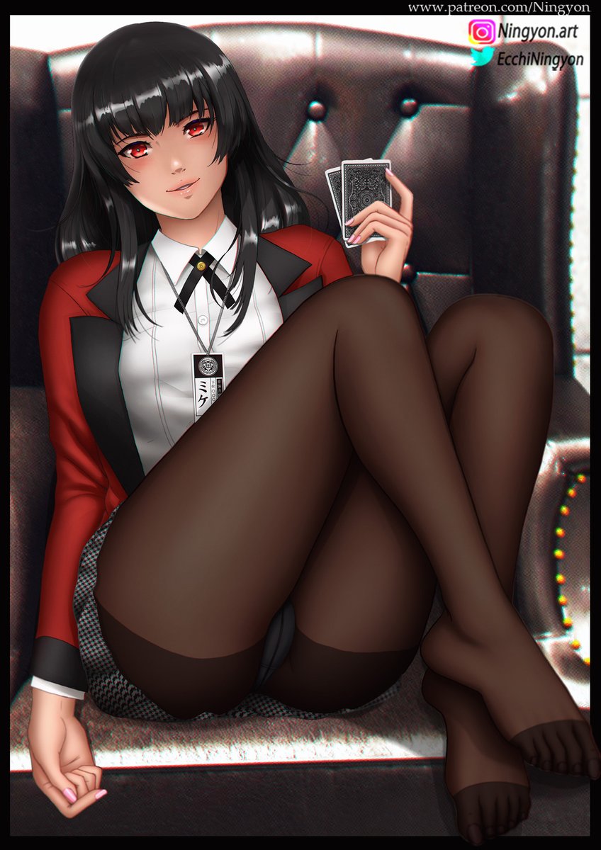 EcchiNingyon's tweet photo. [Yumeko] Poker face
"You can't read me and never
I can keep going like this  until you're done!" https://t.co/Fe25e5fMGo