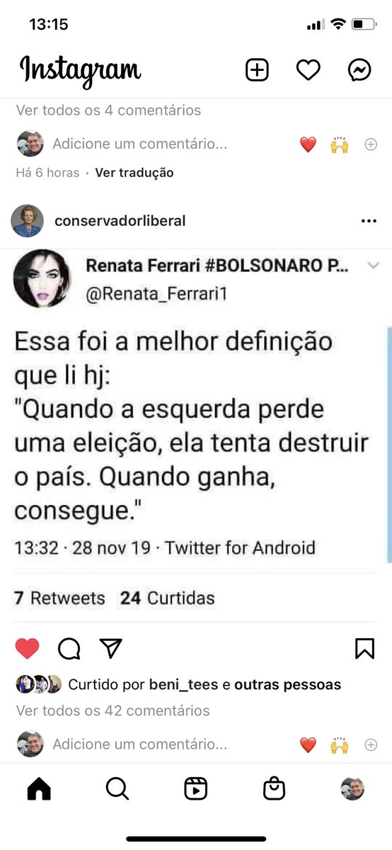 MoacirNeto10's tweet photo. Essa foi a melhor definição que li hoje : “Quando a Esquerda perde uma eleição, ela tenta destruir o país. Quando ganha, consegue!” 👏🏻👏🏻👏🏻 https://t.co/8brnxXJWBC