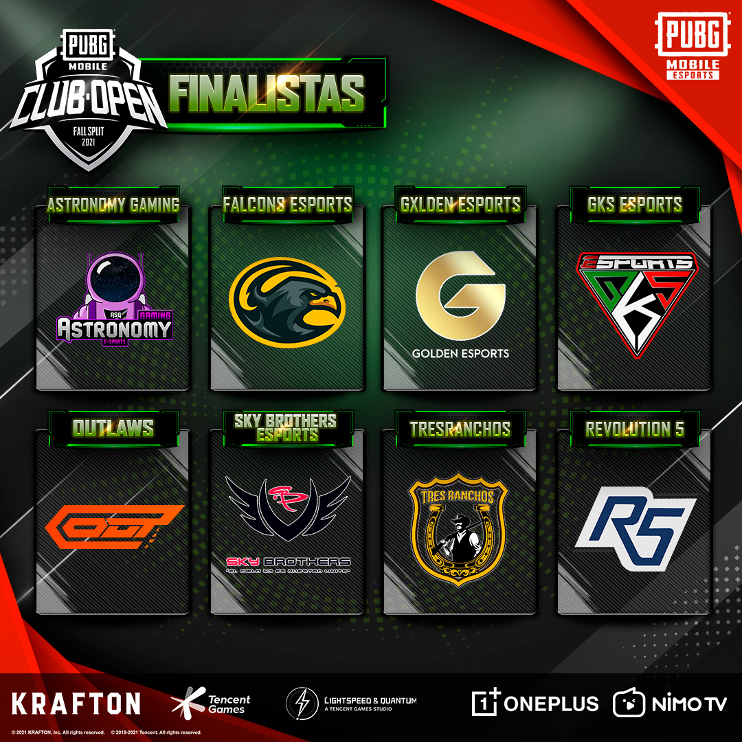 PUBGMOBILELATAM's tweet photo. Sólo uno podrá ser el mejor de México, @OnePlus_MEX te presenta a los 1⃣6⃣ equipos que pelearán por ese título 😎 

📆 26-29 agosto
⏰ 6pm MX-COL | 7pm CH | 8pm ARG
📺 Facebook Esports, YouTube, Twitch, Nimo TV

#PMCOFallSplit #PUBGMEsports #PMCOMX #OnePlusEnMexico #NordN10 https://t.co/Drrd5ssVTl