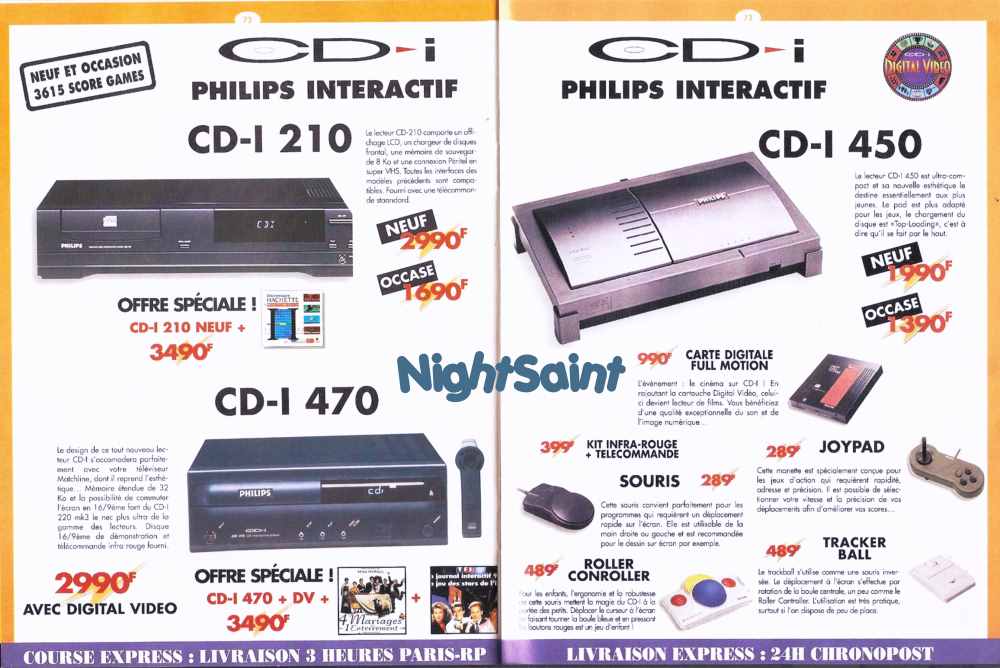 NightSaint1's tweet image. Allez encore quelques unes ! He oui, Score Games fut un temps vendait des consoles aussi célèbres que la Jaguar (et Jaguar CD), la 3DO ou encore le CD-I !!! 
#retrogaming #scoregames #francs #catalogue #jaguar #neogeo #cdi #3do
