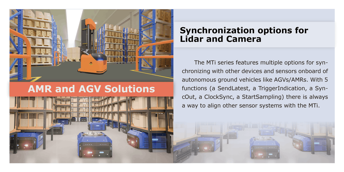 XsensEnt's tweet photo. Synchronization options for #Lindar and #Camera is one of the solutions for #ARM and #AGV which #InertialSensor Modules of @Xsens provide. It supports multiple options for synchronizing with other devices and #sensors onboard of #autonomous ground vehicles.
#MTi #MotionTrackers https://t.co/t7KZgJ0UAb