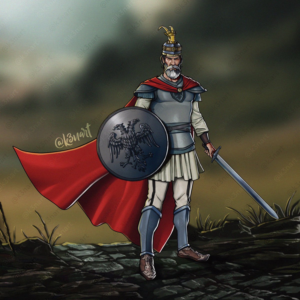 Gjergj Kastrioti Skenderbeu                    SKANDERBEG                                             #skanderbeg #gjergjkastrioti #skenderbeu  #illyria #illyrians #dardania #dardanians #k3nart #art #artwork #digitalart #digitalartwork #digitalpainting #albania #kosovo #retweet