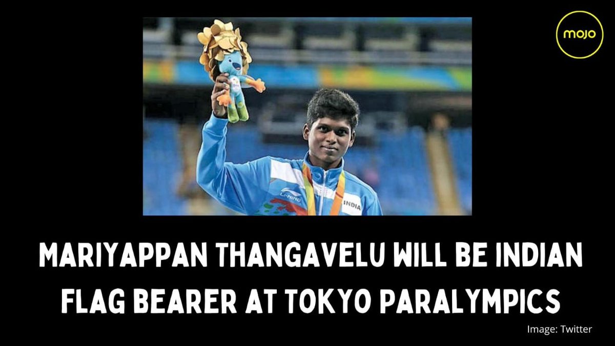 themojostory's tweet photo. #Indian Gold medalist in #RioParalympics #MariyappanThangavelu will be the flag bearer for #India at the #Tokyo2020 #Paralympics.
#TokyoParalympics https://t.co/pDV1bHTi7K