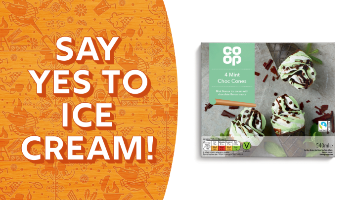 veronica_ionesi's tweet photo. I've just tried @coopuk's mint chocolate chip ice cream cones, they are awesome. 👏 https://t.co/q6zjuuLI2T