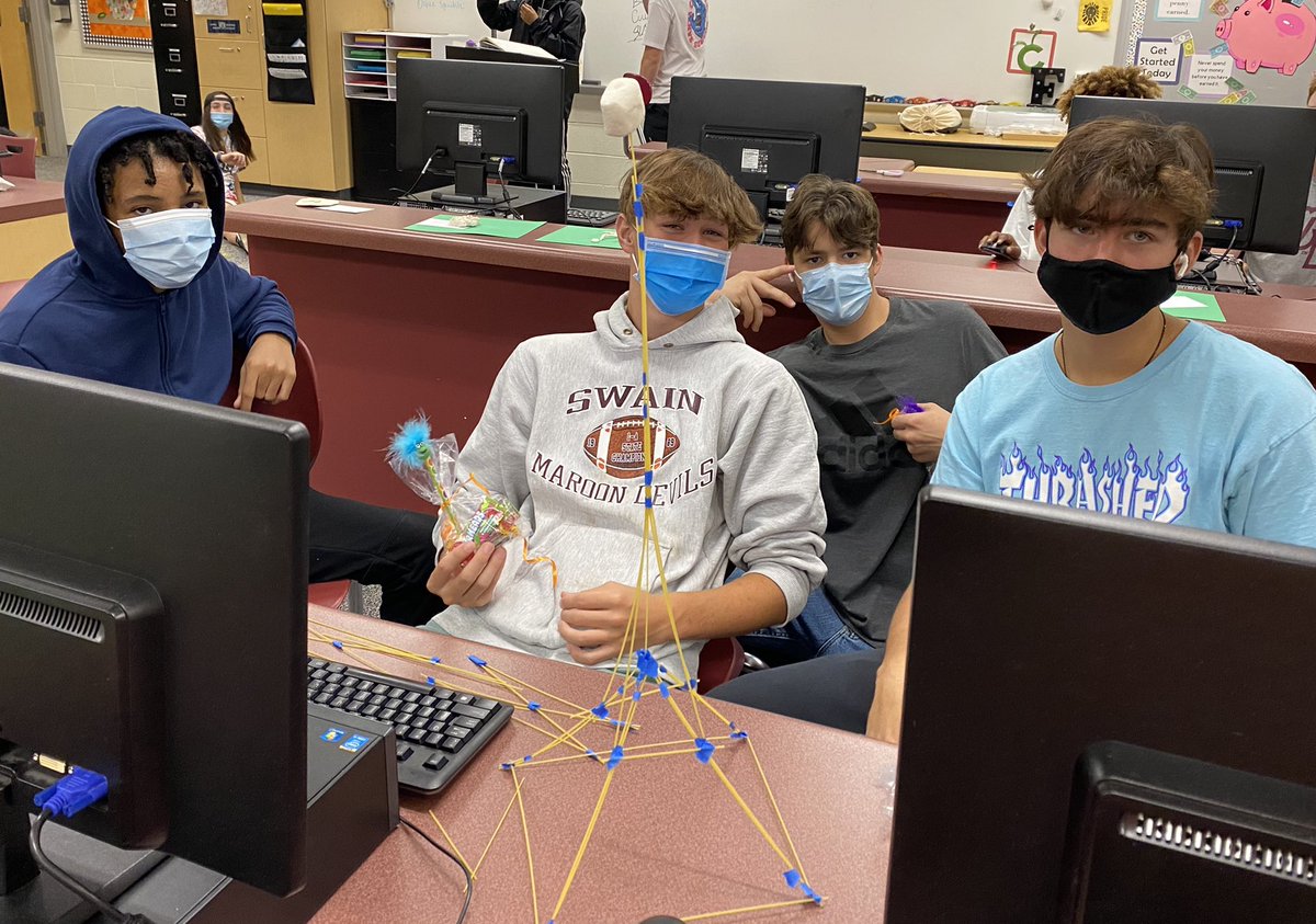Winners of the great Marshmallow/Spaghetti Challenge! <a href="/MV_Wildcats/">Mountain View High</a> #viewpride