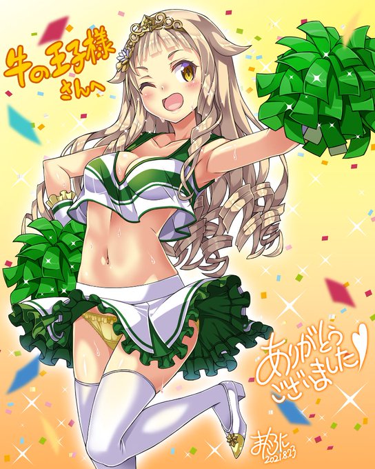 Skebにてフラワーナイトガールよりヒツジグサ様のロイヤルチアガール衣装描かせて頂きました☺️ 気に入って頂けると嬉しいです。リクエスト誠に有難うございました! 