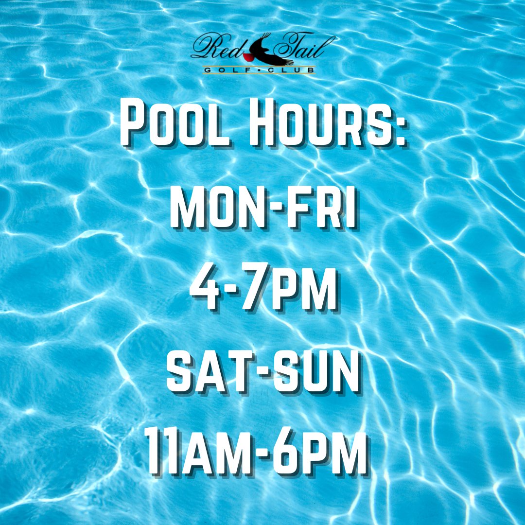 RedTailAvon's tweet image. Back To School Pool Hours start today! The pool will be open Monday-Friday from 4pm-7pm and on the weekends from 11am-6pm. 

There will be no adult swim. 

Pool will remain open until Labor Day. 

Thank you! 

#redtailavon #clevelandgolf #poolhours