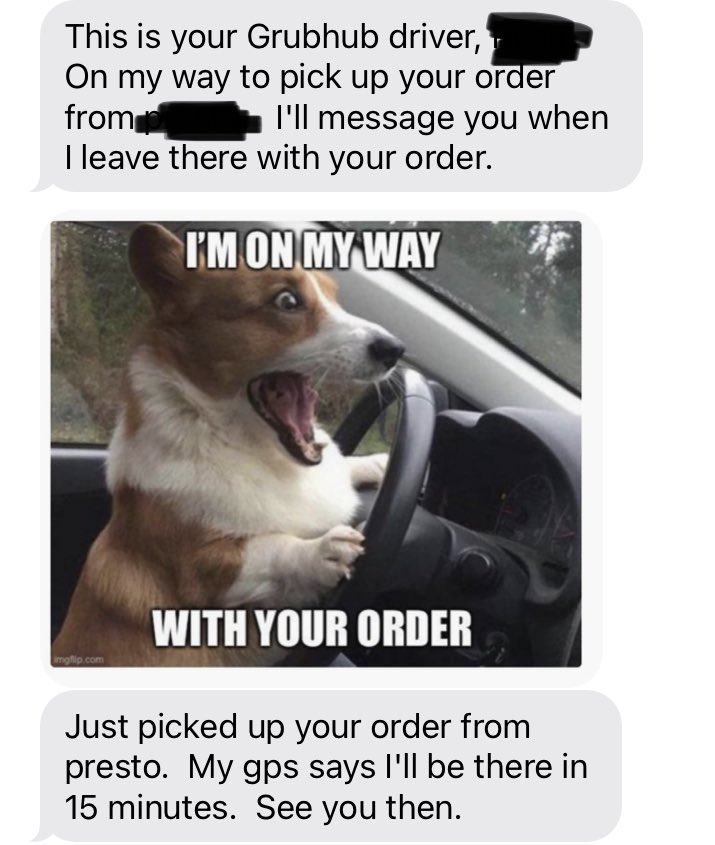 Raw Attitude Podcast Just Got This Text From My Grubhub Driver Even If The Order Ends Up Being Cold Five Stars Raw Attitude Podcast Just Got This Text From My Grubhub Driver Even If The Order Ends Up Being Cold Five Stars