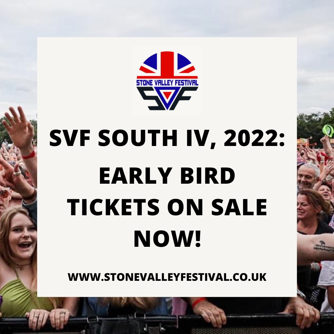 💥 2022 Ticket Announcement 💥 Early Bird Tickets are now LIVE for SVF South IV, which will take place on the Jubilee bank holiday weekend of 2-4th June 2022! Get yours now to bag a cheaper deal >> bit.ly/SVFSouth22 2021 sold out fast, so don't hang about...