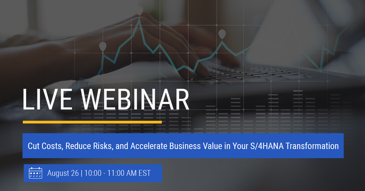 UtopiaInc's tweet photo. WEBINAR AUGUST 26 10 AM ET.
Be data ready for your transition to #S4HANA.
https://t.co/GiU8Odc7Ei
#SAP #masterdata #s4hana #s4hanacloud https://t.co/3h4i4zFucb