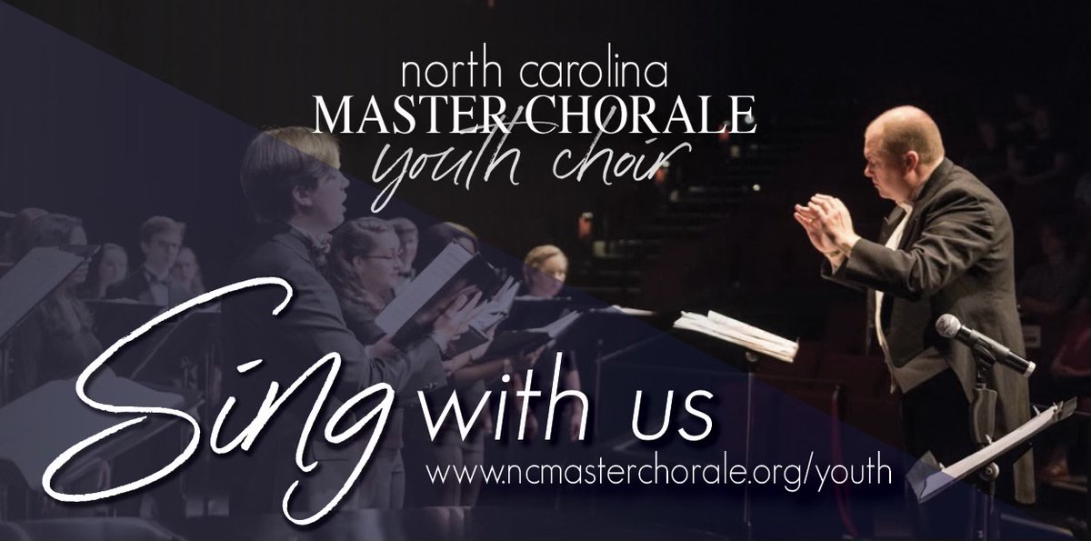 We’re so excited to announce the beginning of NCMC’s newest ensemble - the Youth Choir conducted by <a href="/DanMonek/">Dan Monek</a> of @NCStateMusic! If you have or you are a student, 9th-12th grade, from Wake, Durham, or nearby counties, please audition! Register: 
ncmasterchorale.org/youth