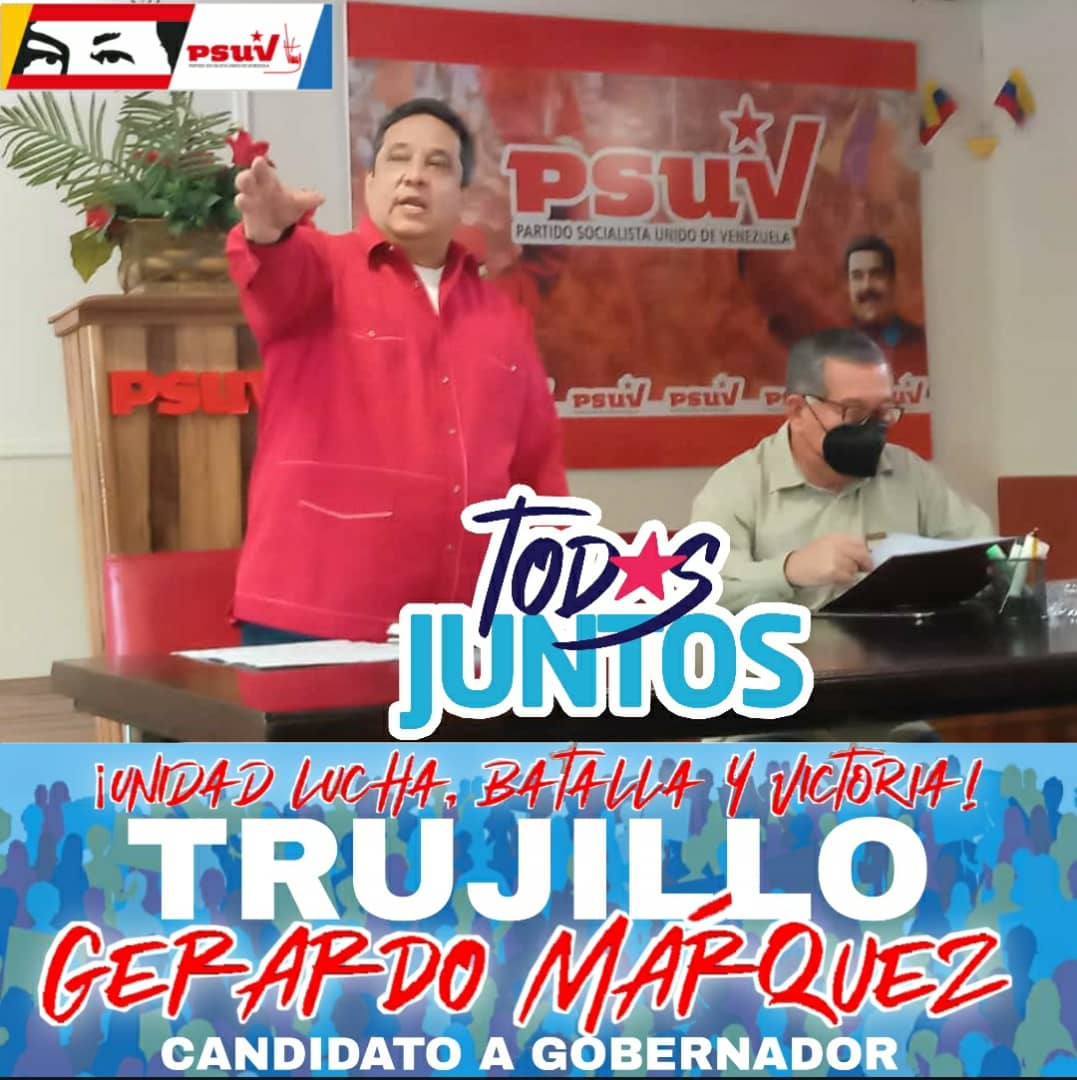 PsuvTrujillo20's tweet photo. #EnDesarrollo Reunión del equipo político estadal del PSUV Trujillo con nuestro Candidato a la Gobernación Mayor Gerardo Márquez organizando estrategias de trabajo. ¡El #21Nov venceremos! @PartidoPSUV https://t.co/ml3cCRPEci