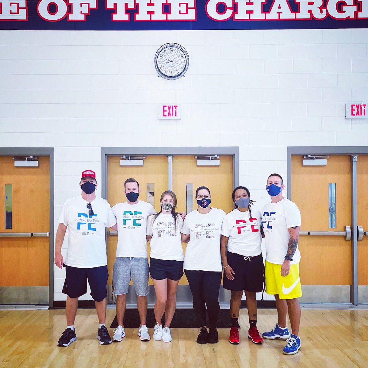 Here’s to the start of a great year <a href="/AFMSChargers/">Apex Friendship Middle School</a> with my PE squad #pesquad #afms #chargers
