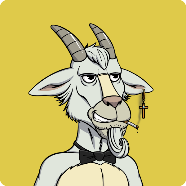 Vegzi1's tweet photo. @goatlodge Here is my playboy goat #5524 haha https://t.co/X509SGtNGk