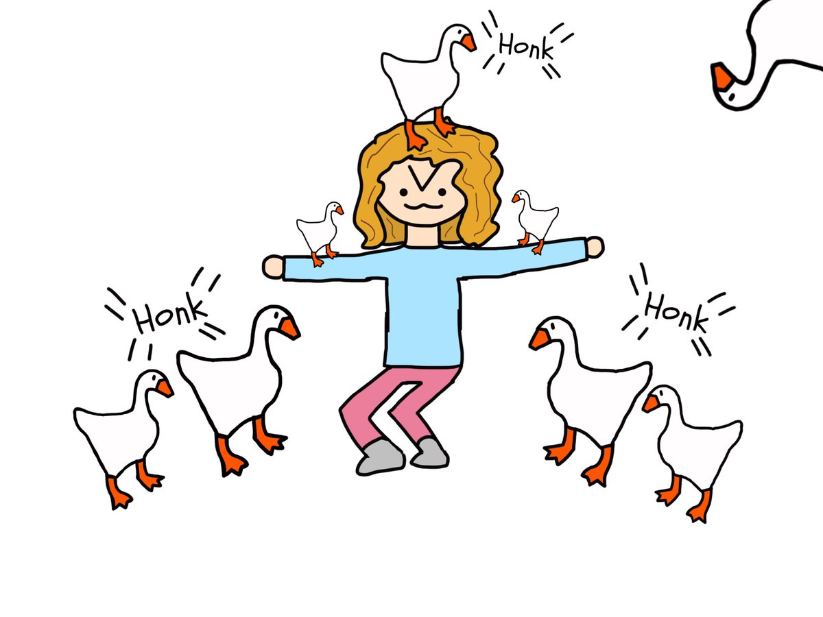 MissAB36726501's tweet photo. My job is fantastic. How many other jobs do you get given beautiful portraits of yourself? Very much captures my essence and my love for Untitled Goose Game. 😄 https://t.co/s8WZ16YNUN
