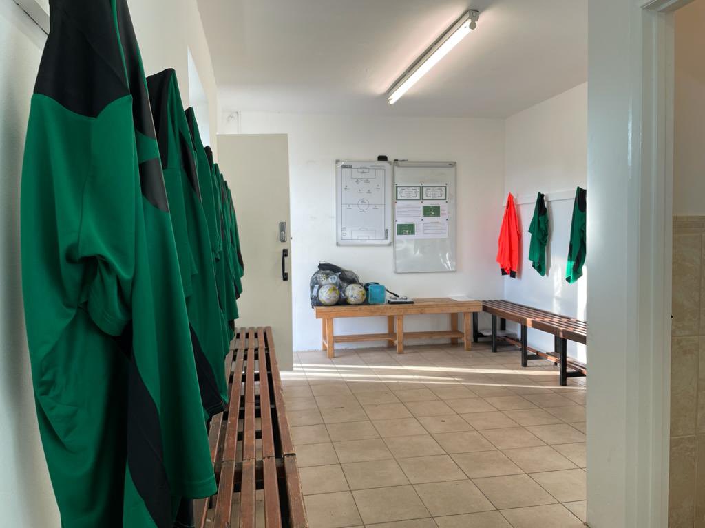 All set at <a href="/leatherheadyfc/">Leatherhead Youth FC</a> ready for the U18s first game of the season. 

Let’s go! ⚽️🟢 

<a href="/LeatherheadFC/">Leatherhead FC</a>