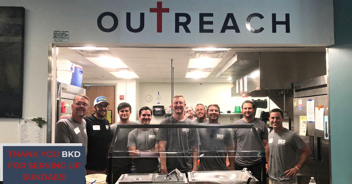 Outreach_Indy's tweet photo. Last Friday, BKD, came out to join our Friday fun day and served up some ice cream sundaes! Enjoying some ice cream with different toppings was a great way for our young people to cool off! Thank you, BKD, for coming to Outreach on Friday to connect with our young people! https://t.co/w1Mc3VpW7W