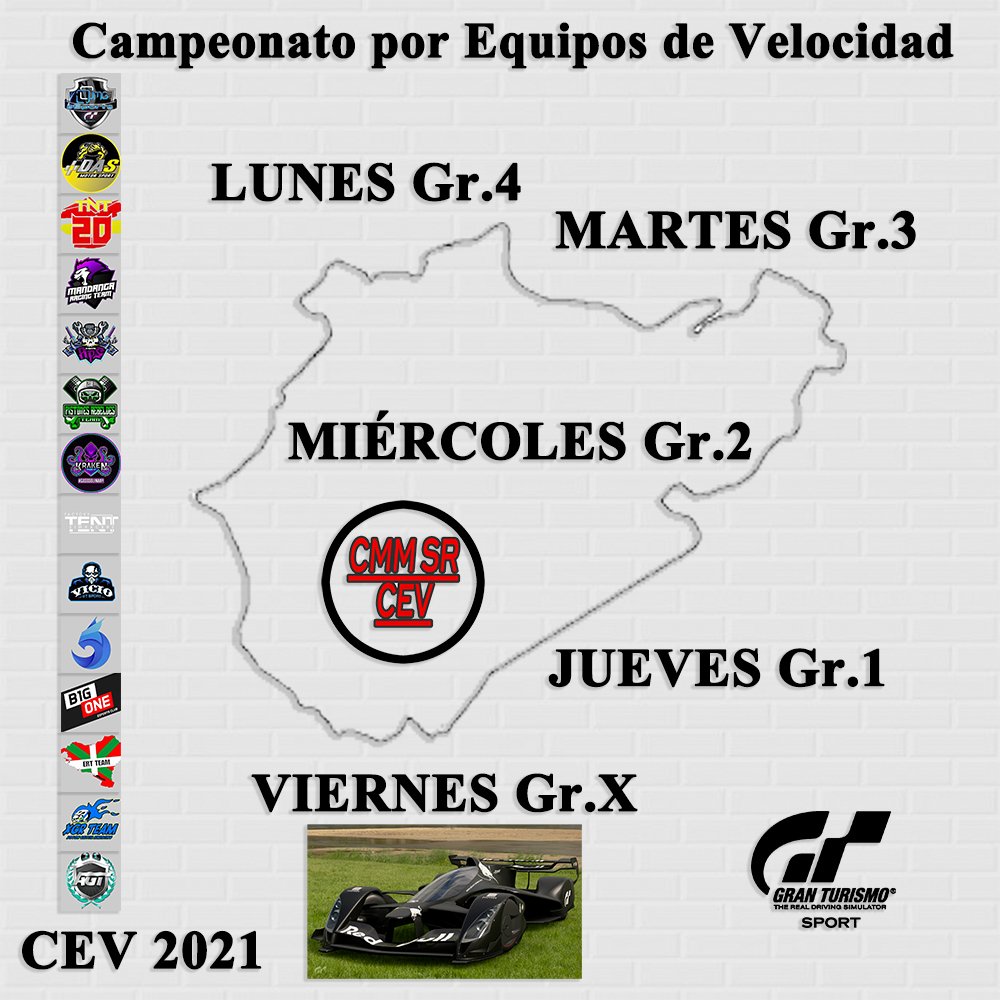 🏁 CARRERAS 🏁

💥Esta noche primera carrera de la fase final del campeonato CEV de <a href="/ClubMonoMarcaSR/">ClubMonoMarca SimRacing</a> 

🔝 14 equipazos en pista donde seguro que veremos un gran espectáculo!! 

🏎️ Gr4 
🗺️ Nurburgring Nordschleife
🕘 21:00
🐙 <a href="/Zlowik27/">Èrikkonen</a> 
👀 twitch.tv/clubmonomarcas…

#GASSSOLINAA 🔥