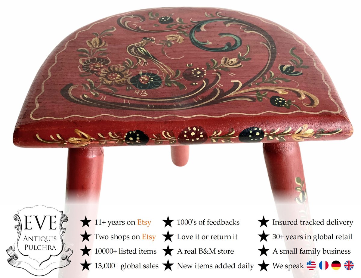 EVEofEurope's tweet image. NewStock: Not just any old French #DStool: #VintageStool #French #TraditionalRustic #MilkingStool #PaintedStool c1940's #EVE etsy.me/388nrkk Always at least 500+ Stools and chairs in our ever evolving inventory