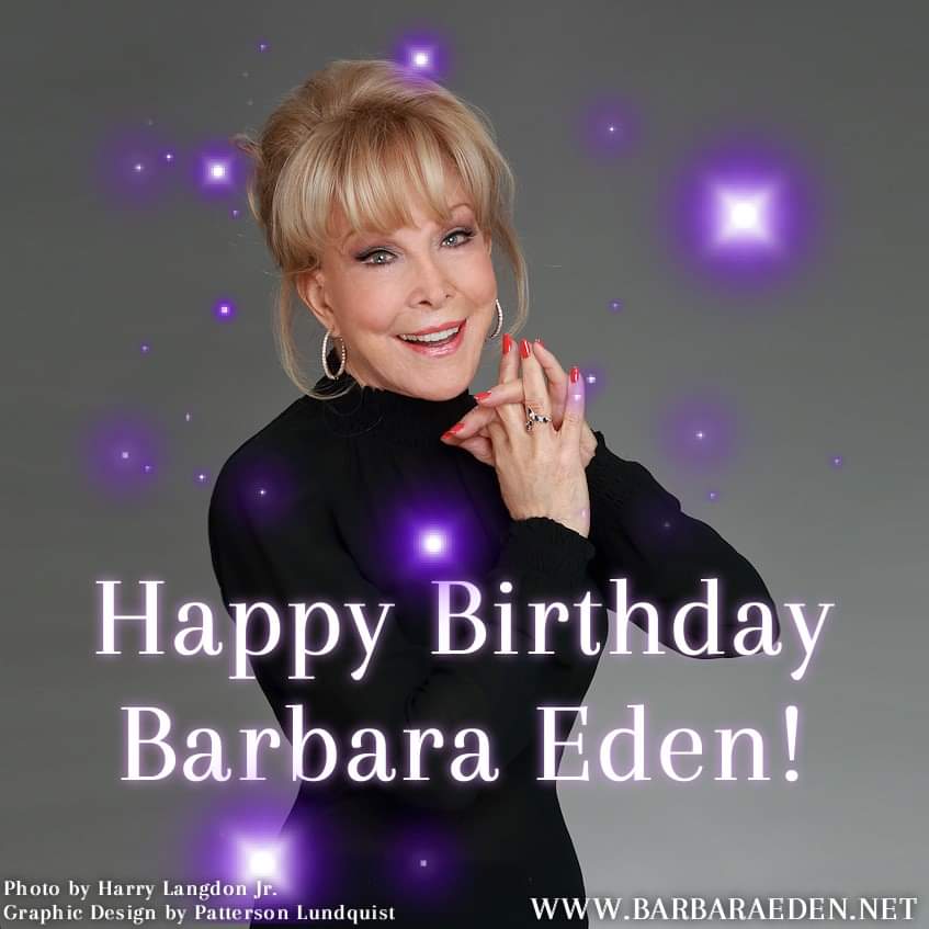 Happy Birthday to Barbara Eden , still beautiful at 90.       God Bless her  