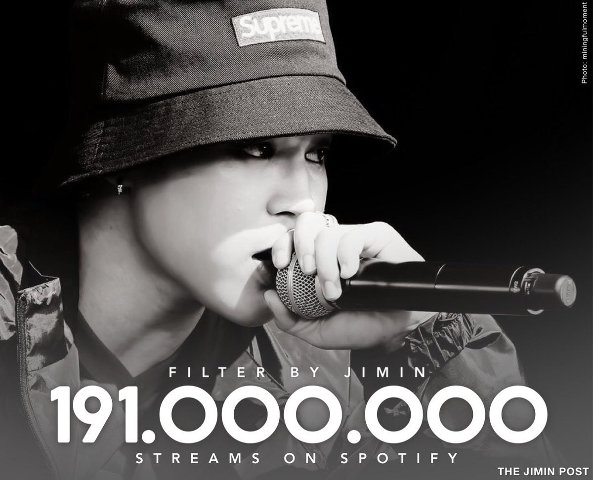 centralepiphany's tweet image. 📰 23.08.21

Apenas hoje Jimin já alcançou 3 marcos no Spotify:

• 'Filter' ultrapassou 191 milhões de streams 
• 'Intro: Serendipity' ultrapassou 93 milhões de streams 
• 'Lie' ultrapassou 146 milhões de streams 

 Parabéns Jimin 👏🏻💖 

#Jimin #BTS @BTS_twt

©: Thejiminpost