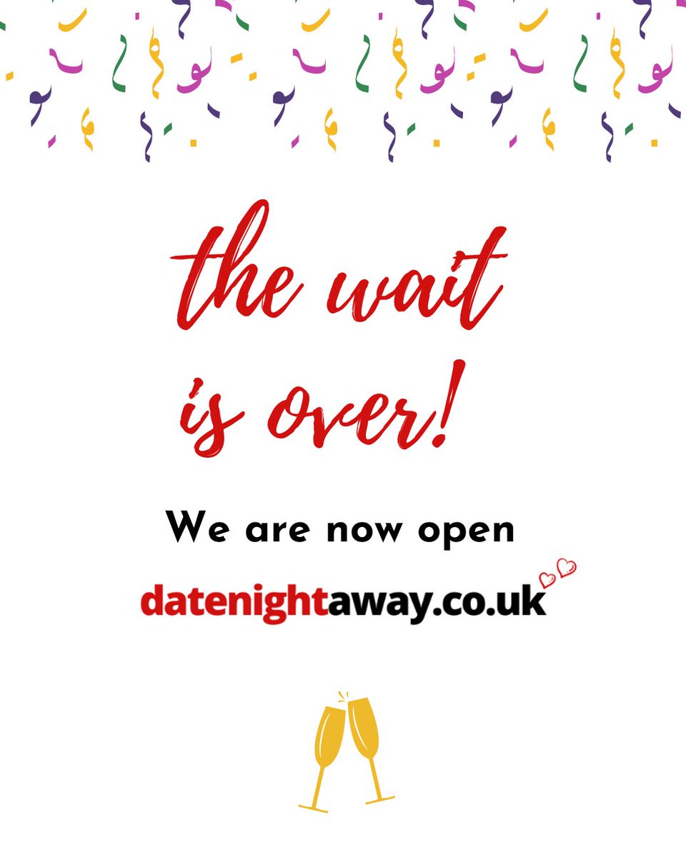 datenightaway's tweet photo. 🚨WE ARE OPEN 🚨🥳https://t.co/GKv0Cz0c0v https://t.co/OhMxTMqhhP