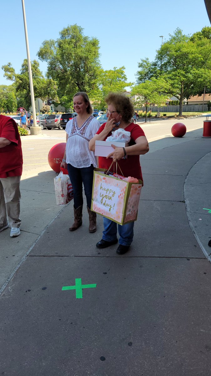 Today we celebrated Anna!! Anna 🍌 has been with Target for 19 years. Guests looked forward to their Target trip just to chat with her at the check lanes. Happy retirement and happy birthday, Anna!  <a href="/webley_jessica/">Jessica Webley</a> <a href="/JCinato/">John Cinato</a> <a href="/heidiharris1969/">Heidi Strickland</a> <a href="/aleahmarie19/">Aleah Jacinto</a> <a href="/TargetCher/">Cherese C</a>
